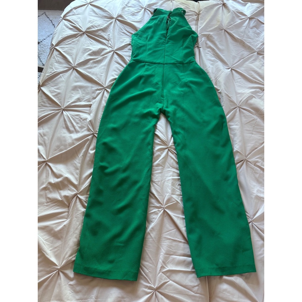 Julia Jordan Green Halter Neck Wide Leg Jumpsuit Wedding Guest Party Size 10 - Picture 3 of 8